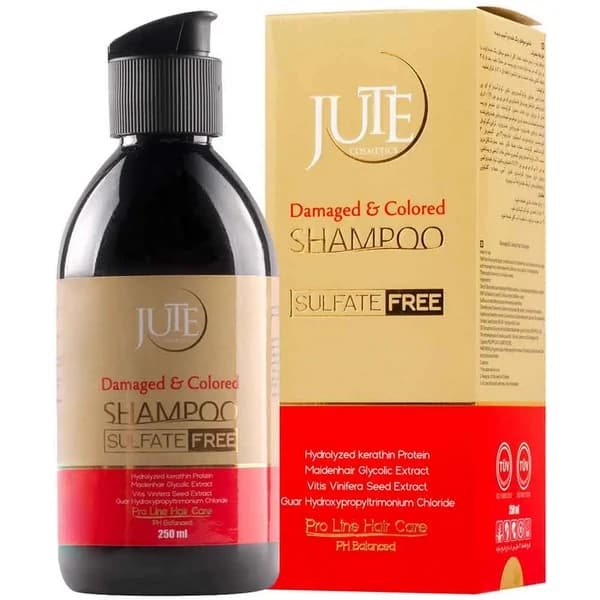 شامپو موهای رنگ شده و آسیب دیده فاقد سولفات ژوت 250 میلی‌لیتر Jute — تصویر ۲
