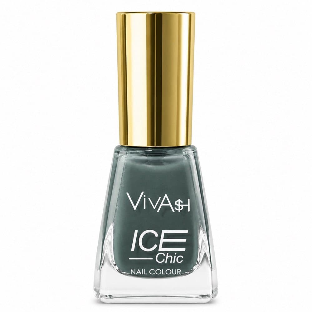 لاک ناخن ویواش Ice Chic رنگ سبز خاکستری دودی کدvi8 — تصویر ۲