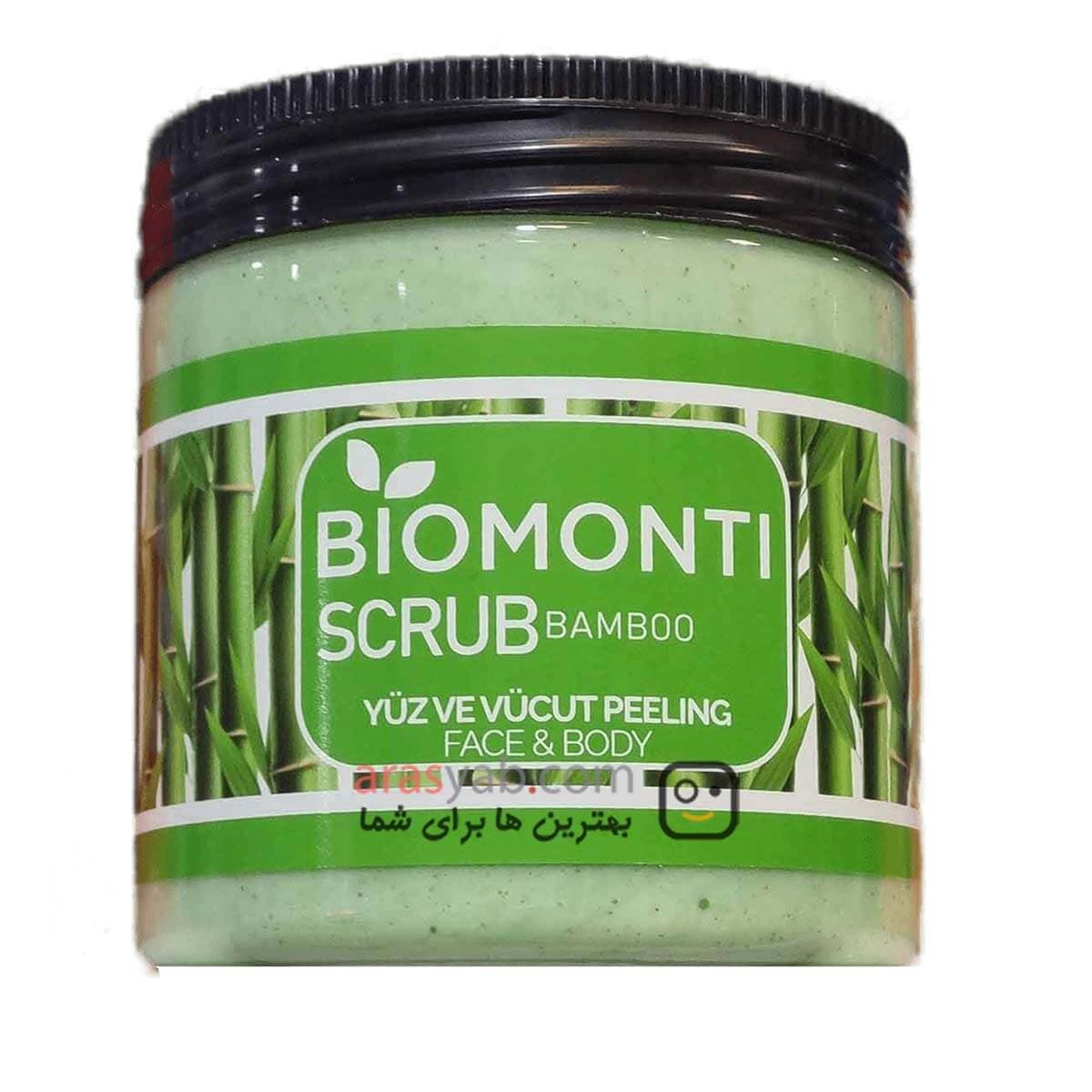 اسکراب بامبو بیومونتی biomonti مناسب صورت و بدن حجم 500 میل — تصویر ۵