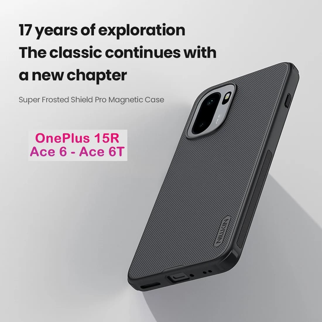 قاب ضدضربه مگنتی OnePlus Ace 6 مارک نیلکین مدل Super Frosted Shield Pro Magnetic — تصویر ۴
