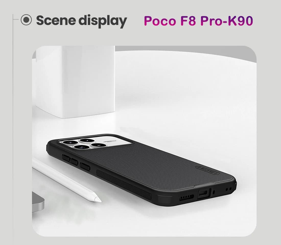 قاب ضدضربه Redmi K90 مارک نیلکین مدل Super Frosted Shield Pro — تصویر ۴