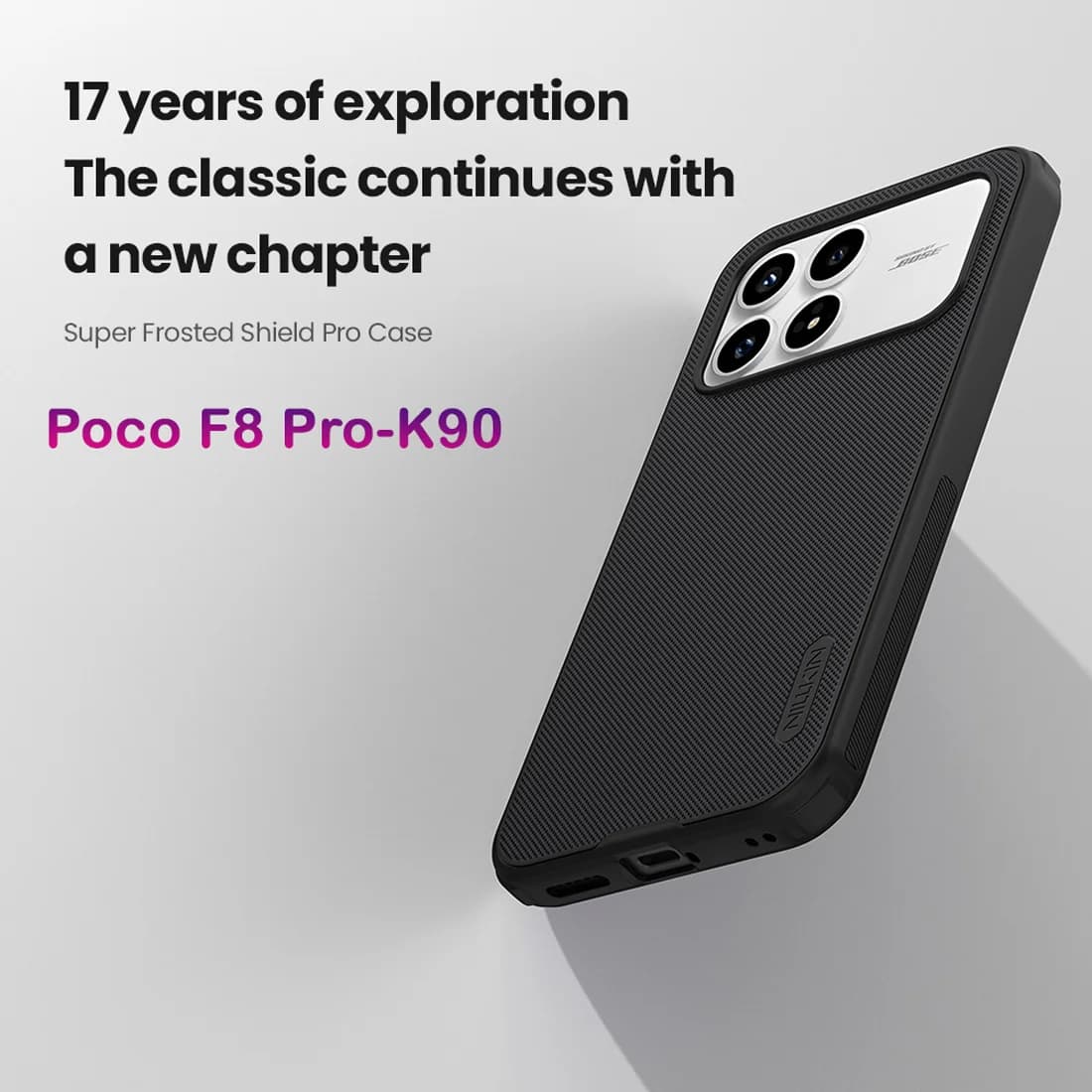 قاب ضدضربه Redmi K90 مارک نیلکین مدل Super Frosted Shield Pro — تصویر ۳