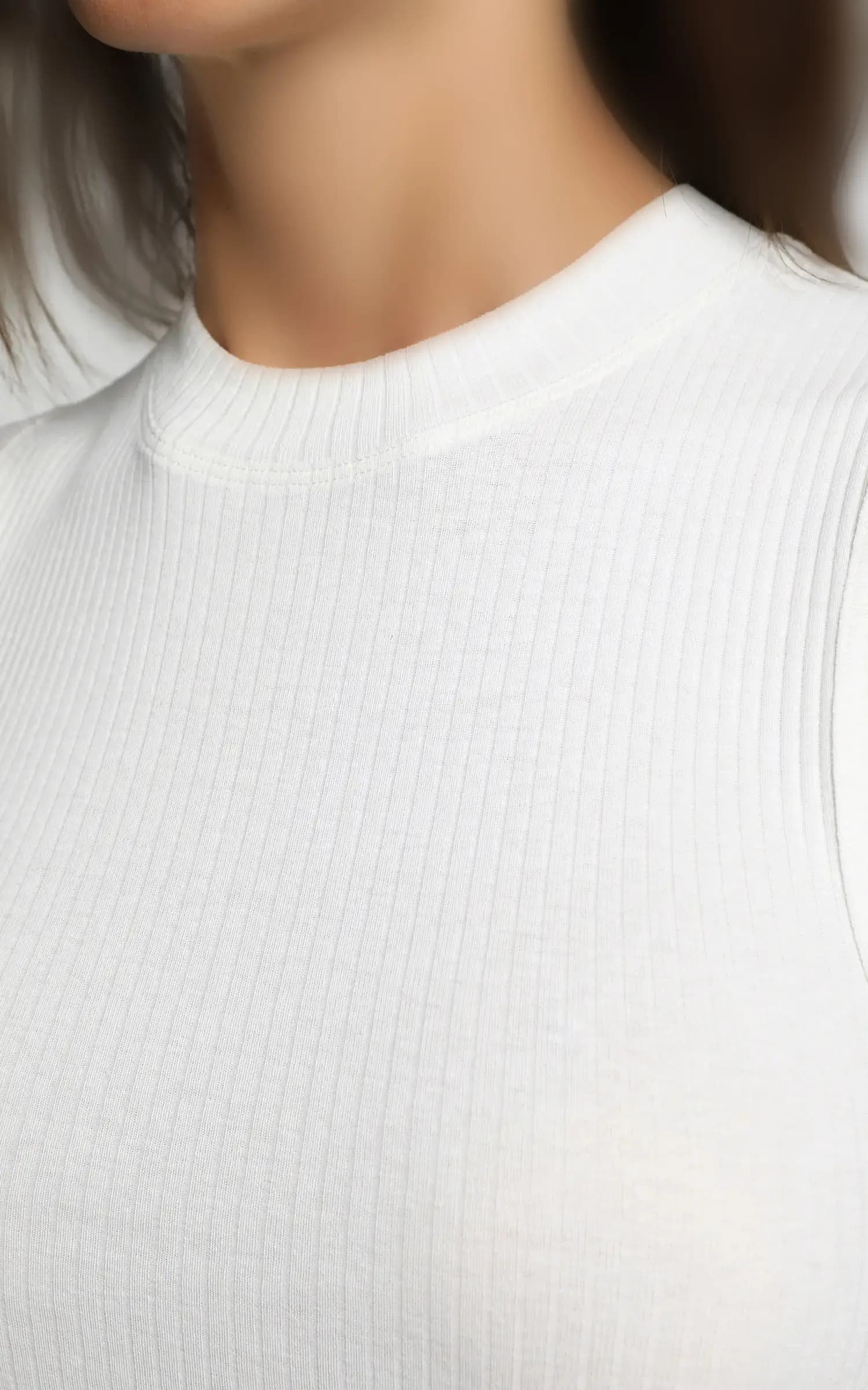 تاپ زنانه با یقه ایستاده colins کد CL1070207 — تصویر ۴