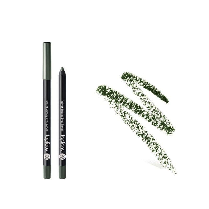 مداد چشم شماره 006 سبز زیتونی تیره اسموکی مخملی تاپ فیس — تصویر ۴