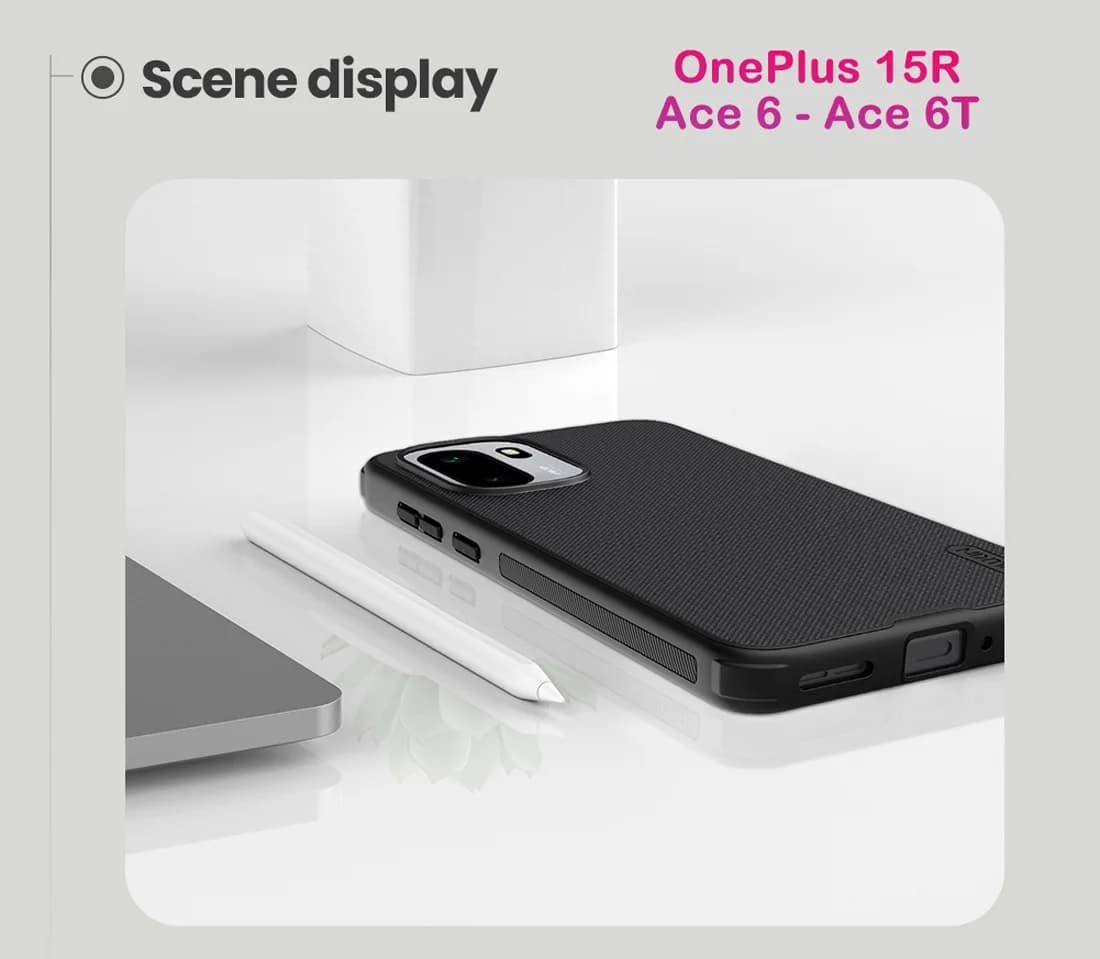 قاب ضدضربه مگنتی OnePlus 15R مارک نیلکین مدل Super Frosted Shield Pro Magnetic — تصویر ۱۰