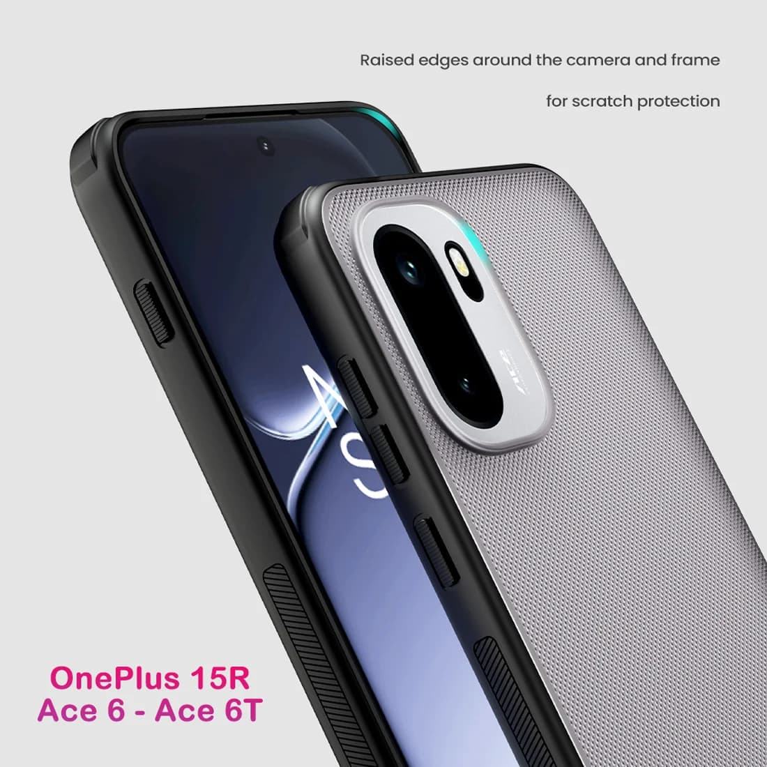 قاب ضدضربه دودی OnePlus 15R مارک نیلکین مدل Super Frosted Shield Pro Clear — تصویر ۵