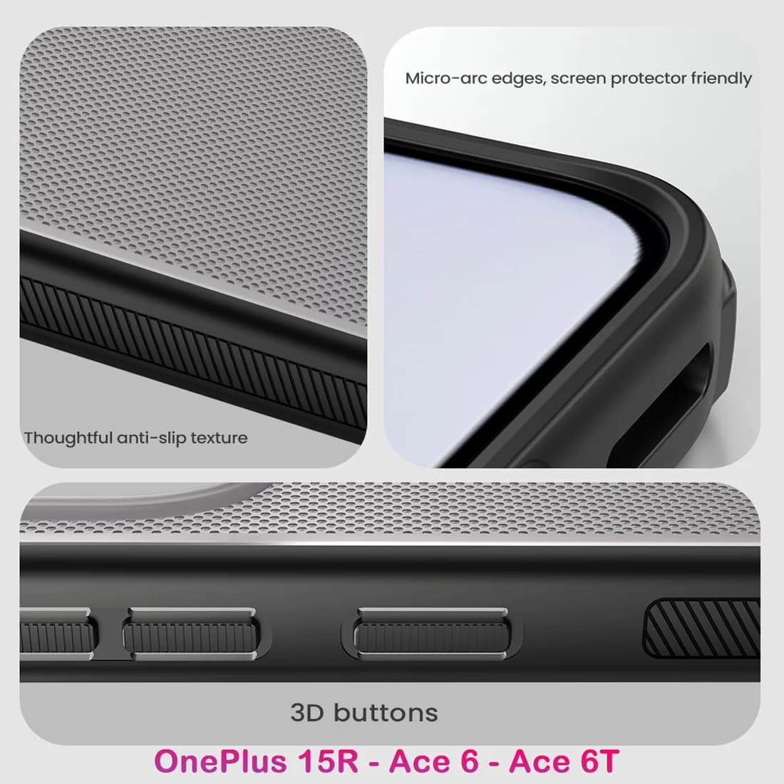 قاب ضدضربه دودی OnePlus Ace 6 مارک نیلکین مدل Super Frosted Shield Pro Clear — تصویر ۱۲