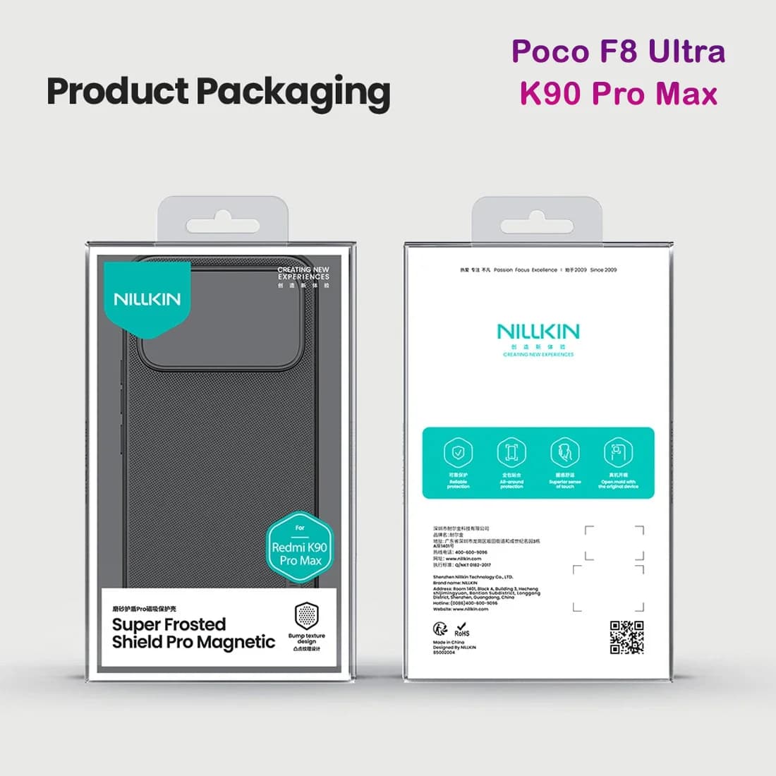 قاب ضدضربه مگنتی Poco F8 Ultra مارک نیلکین مدل Super Frosted Shield Pro Magnetic — تصویر ۱۰