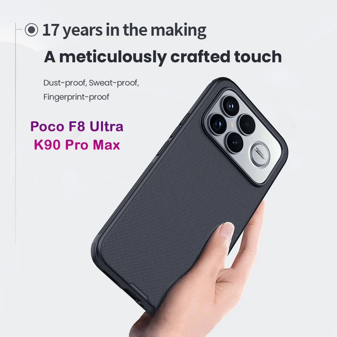 قاب ضدضربه مگنتی Poco F8 Ultra مارک نیلکین مدل Super Frosted Shield Pro Magnetic — تصویر ۴