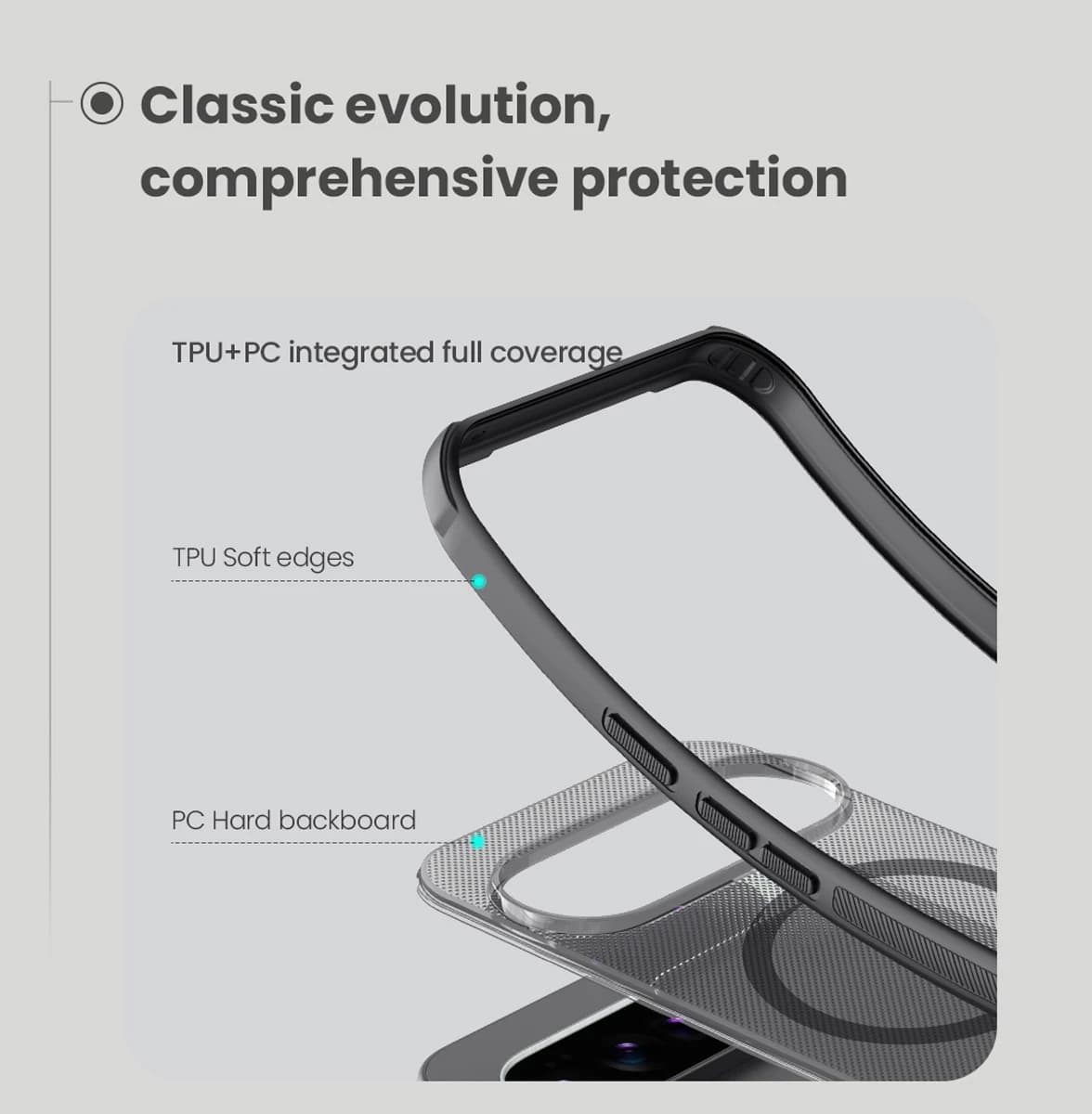 قاب ضدضربه دودی مگنتی Google Pixel 10 Pro XL مارک نیلکین مدل Super Frosted Shield Pro Clear Magnetic — تصویر ۱۱