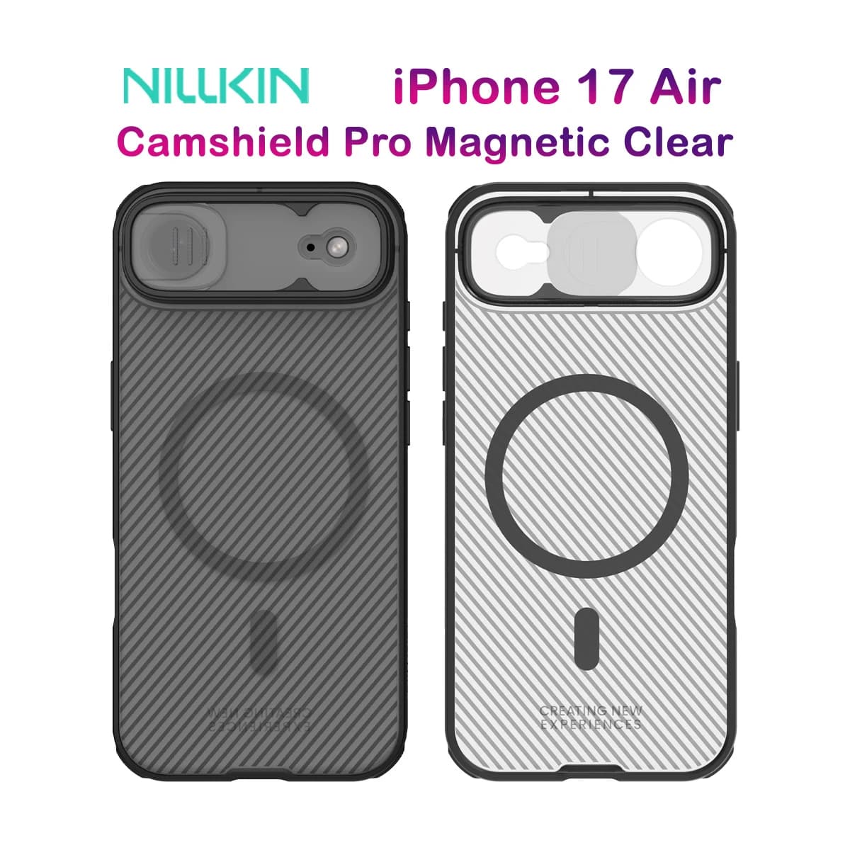 گارد ضد ضربه دودی مگنتی iPhone 17 Air مارک نیلکین مدل Camshield Pro Magnetic Clear — تصویر ۹