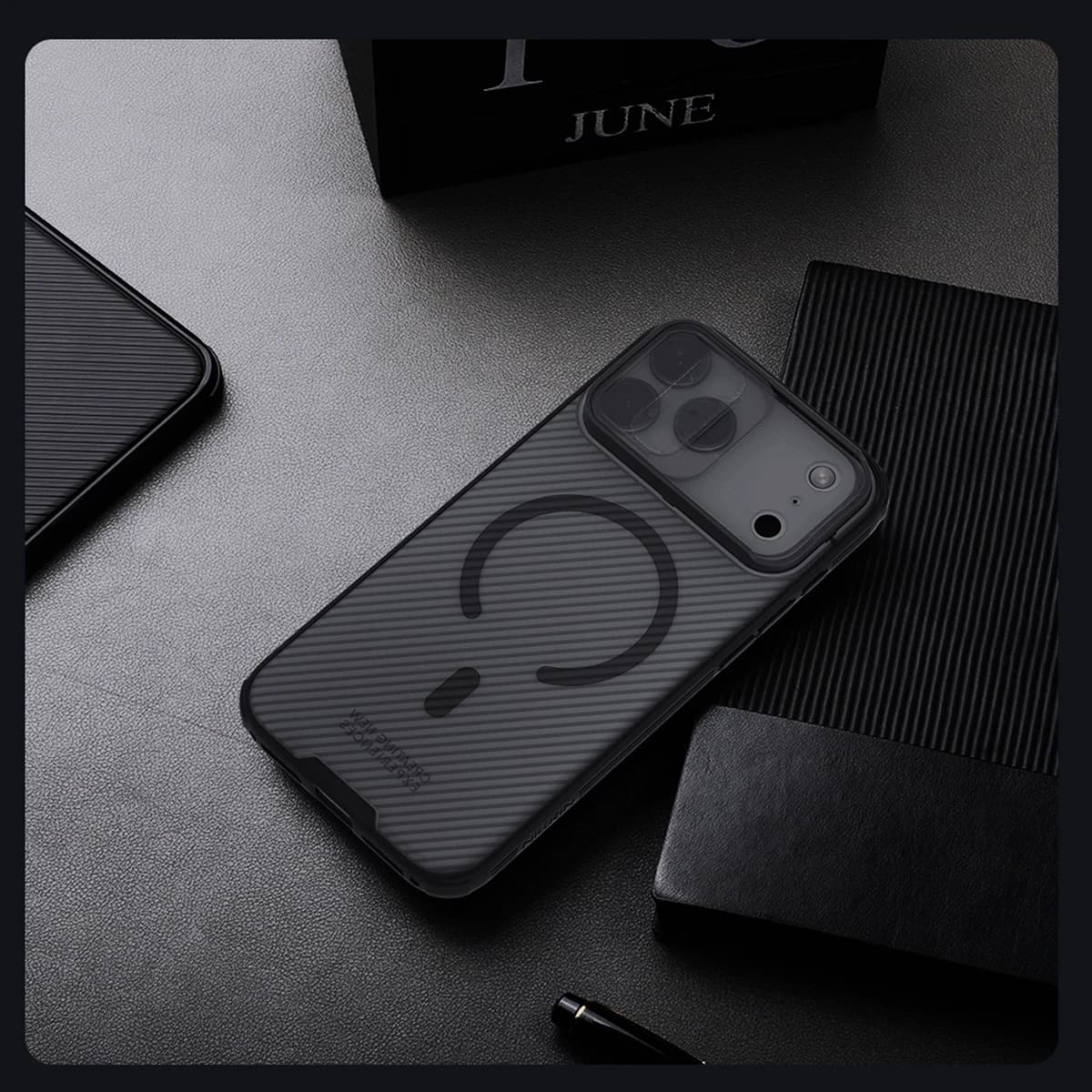گارد ضد ضربه دودی مگنتی iPhone 17 Pro Max مارک نیلکین مدل Camshield Pro Magnetic Clear — تصویر ۶