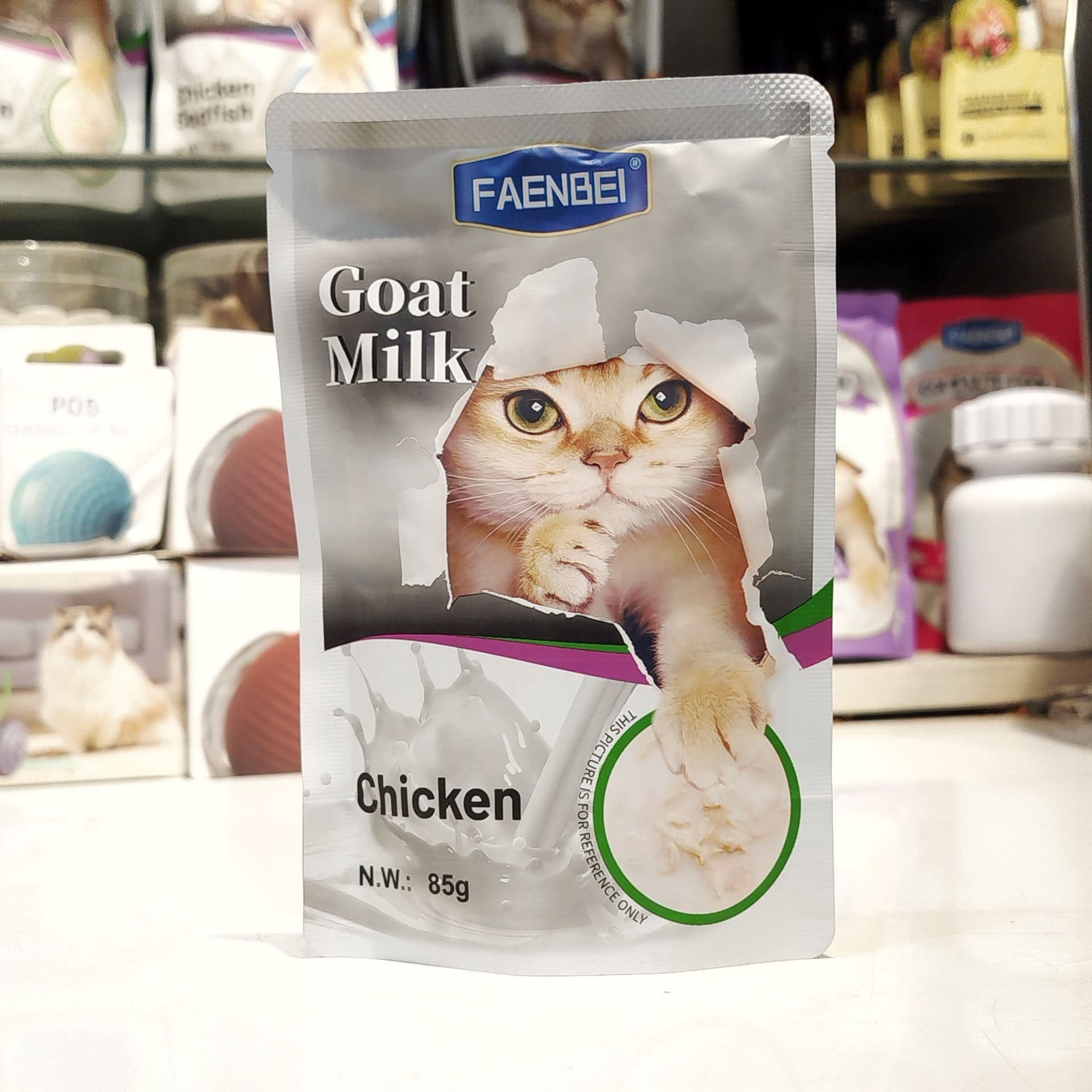 پوچ گربه فنبی Goat Milk طعم مرغ و ماهی کاد در شیر بز 85 گرمی — تصویر ۶