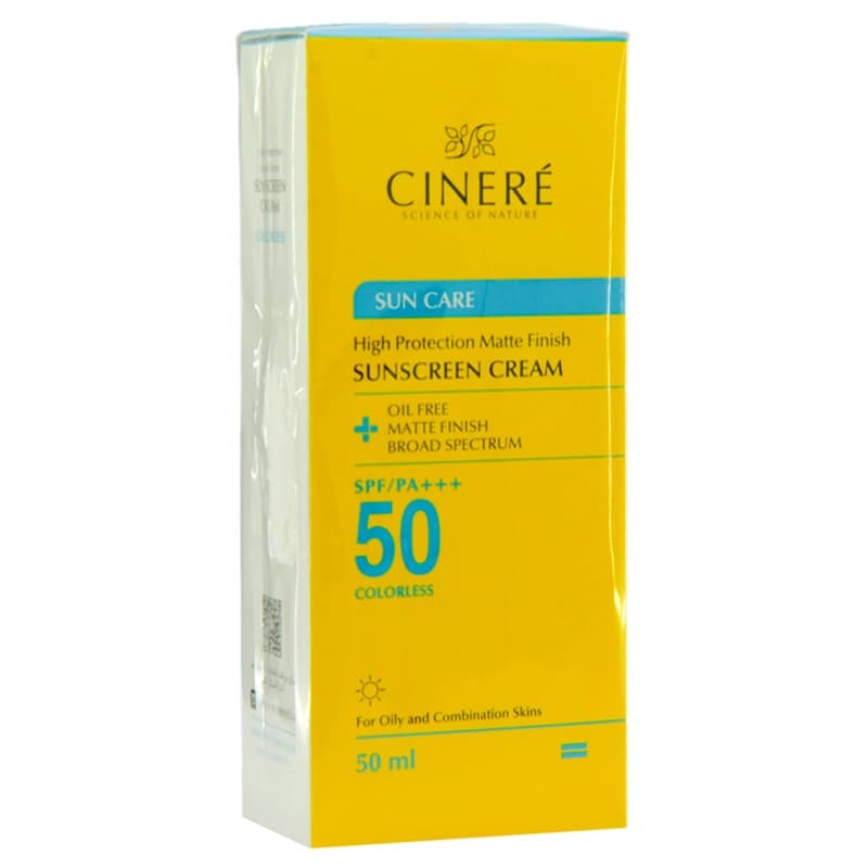 کرم ضدآفتاب پوست چرب و مختلط سینره (SPF50) | داروخانه روشا