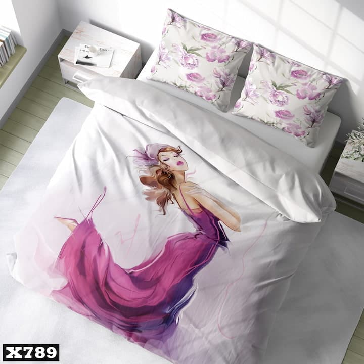 روتختی دخترانه سفید صورتی کد 789 — تصویر ۵
