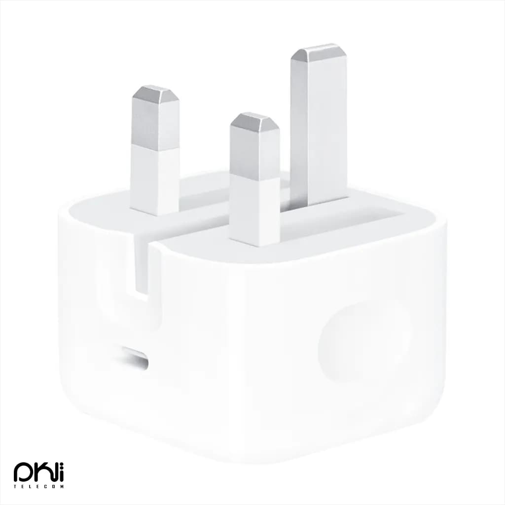 شارژر آداپتور 20 وات USB-C سه پین اپل مناسب آیفون(اصل)