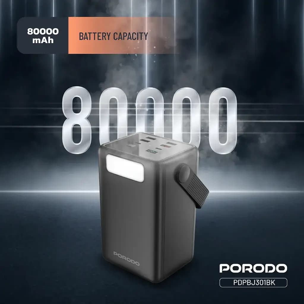 پاوربانک پرودو Lara ظرفیت 80000mAh مدل PDPBJ301BK — تصویر ۵