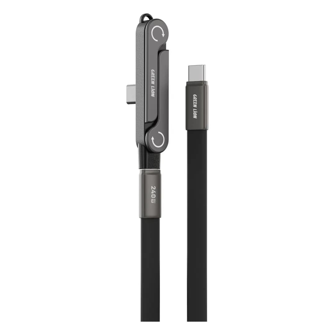 کابل شارژ و نگهدارنده 2 در 1 گرین لاین USB-C مدل GNUSBCHLCBBK