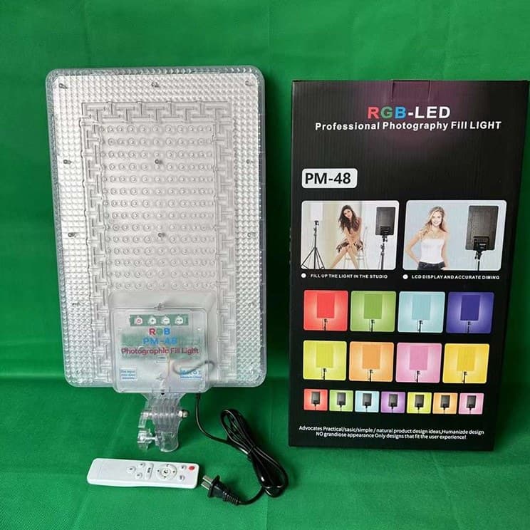 نور ثابت ال ای دی PM-48 RGB همراه سه پایه — تصویر ۶