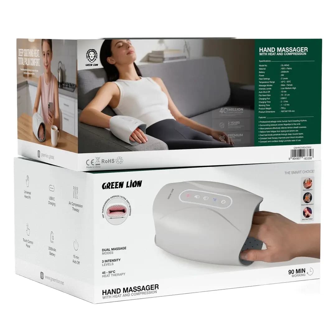ماساژور دست گرین لاین با گرما و کمپرس مدل GNHNDMS42WH — تصویر ۲