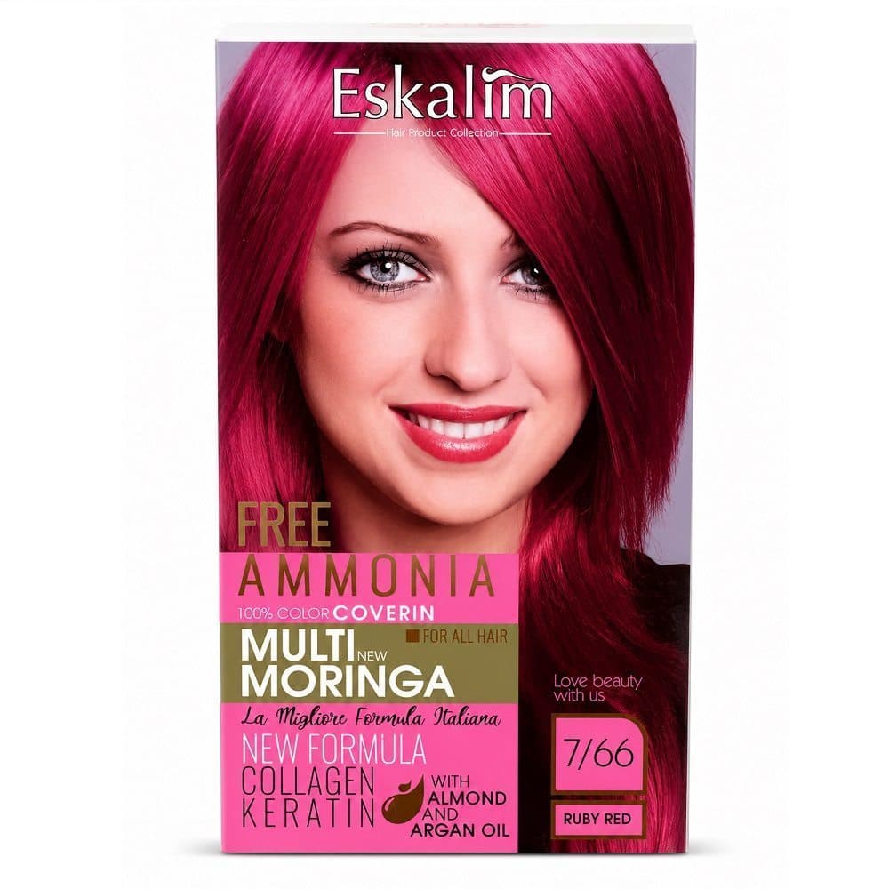 رنگ مو اسکالیم شماره 7/66 قرمز یاقوتی | Eskalim Ruby Red — تصویر ۲
