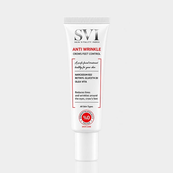 کرم ضد چروک دور چشم اس وی آی SVI Anti Wrinkle Crows Feet Control Eye Cream 20ml