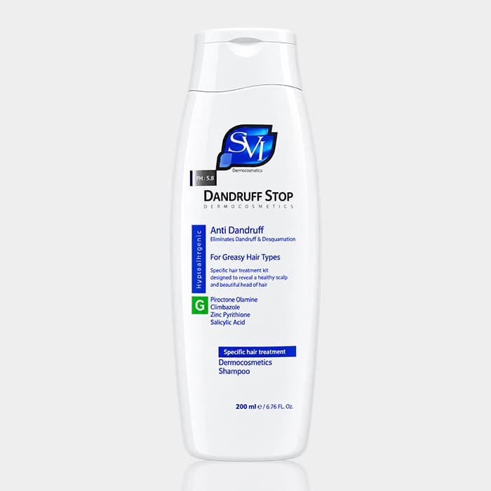 شامپو ضد شوره موی چرب اس وی آی SVI Dandruff Stop Greasy Hair Anti Dandruff Shampoo 200ml