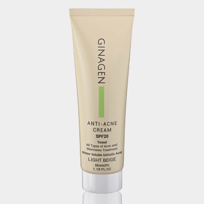 کرم ضد جوش رنگی ژیناژن Ginagen Anti-Acne Tinted Cream 35ml — تصویر ۳