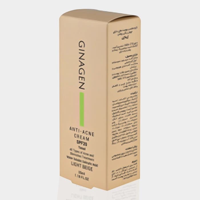 کرم ضد جوش رنگی ژیناژن Ginagen Anti-Acne Tinted Cream 35ml — تصویر ۲