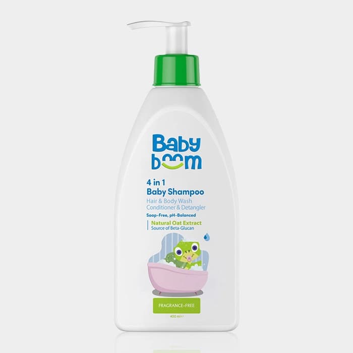 شامپو و نرم کننده سر و بدن کودک بیبی بوم Baby Boom 4 In 1 Hair & Body Baby Shampoo 400ml