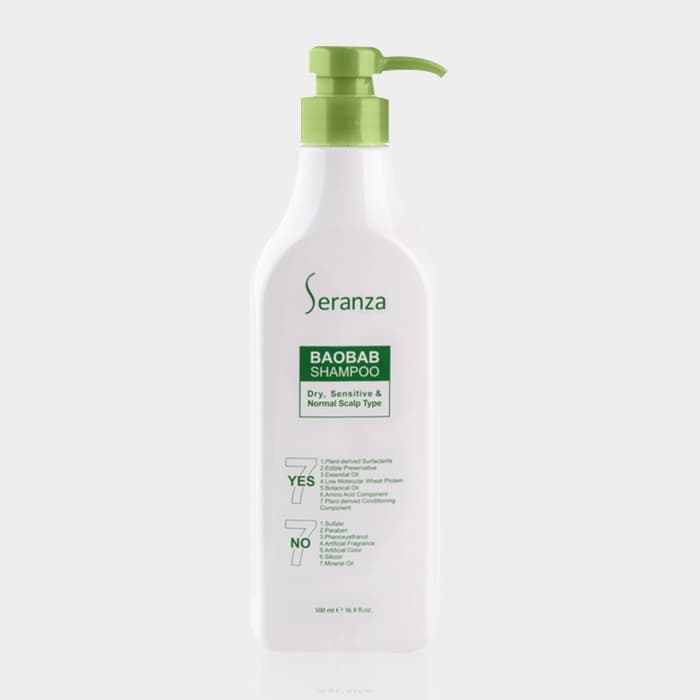 شامپو موهای خشک و حساس بائوباب سرانزا Seranza Dry & Sensitive Baobab Shampoo 500ml — تصویر ۲
