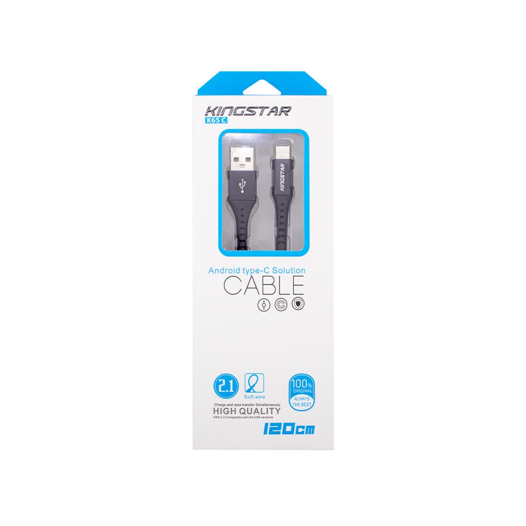 کابل Type-C کینگ استار K65C طول 1.2 متر — تصویر ۲