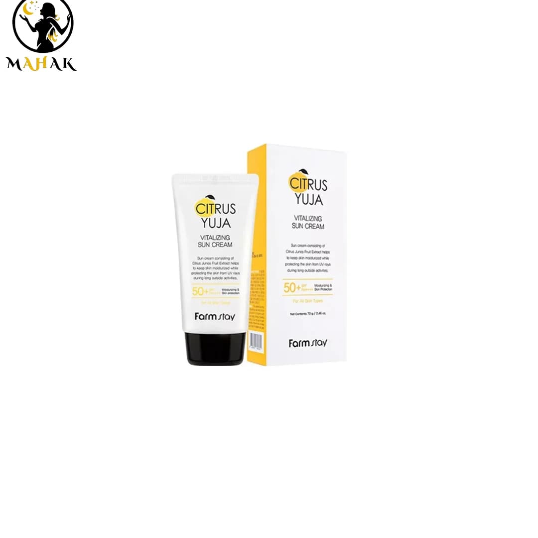ضد آفتاب ضدلک و تسکین دهنده یوجا فارم استی Farm Stay Citrus Yuja Vitalizing Sun Cream — تصویر ۲