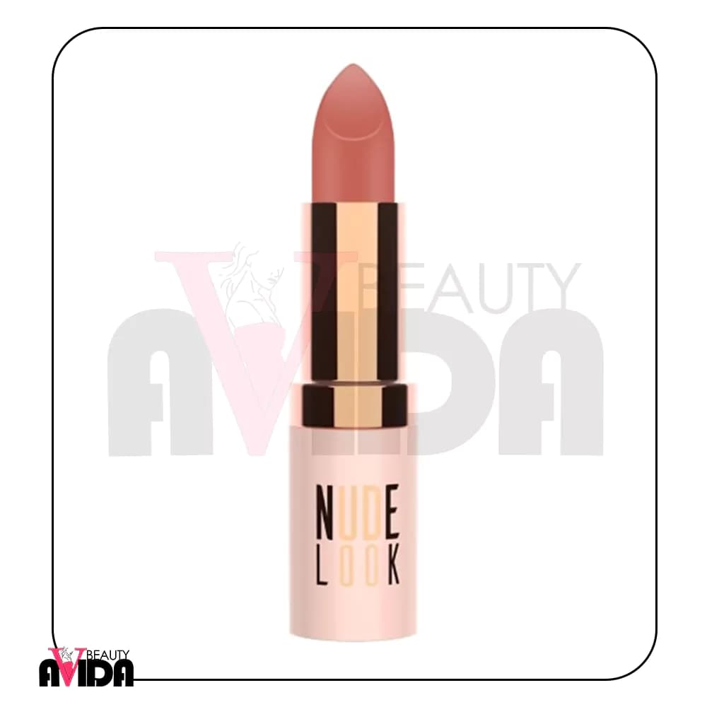 رژلب جامد مات Nude Look گلدن رز شماره 02 — تصویر ۵