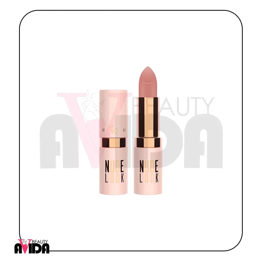 رژلب جامد مات Nude Look گلدن رز شماره 02 — تصویر ۲