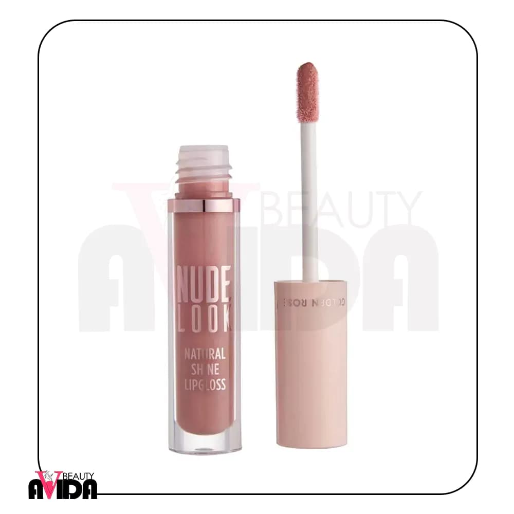 رژلب مایع براق گلدن رز مدل NUDE LOOK شماره ۰2 رنگ Natural Shine (Pinky Nude) حجم ۴.۵ میلی‌لیتر