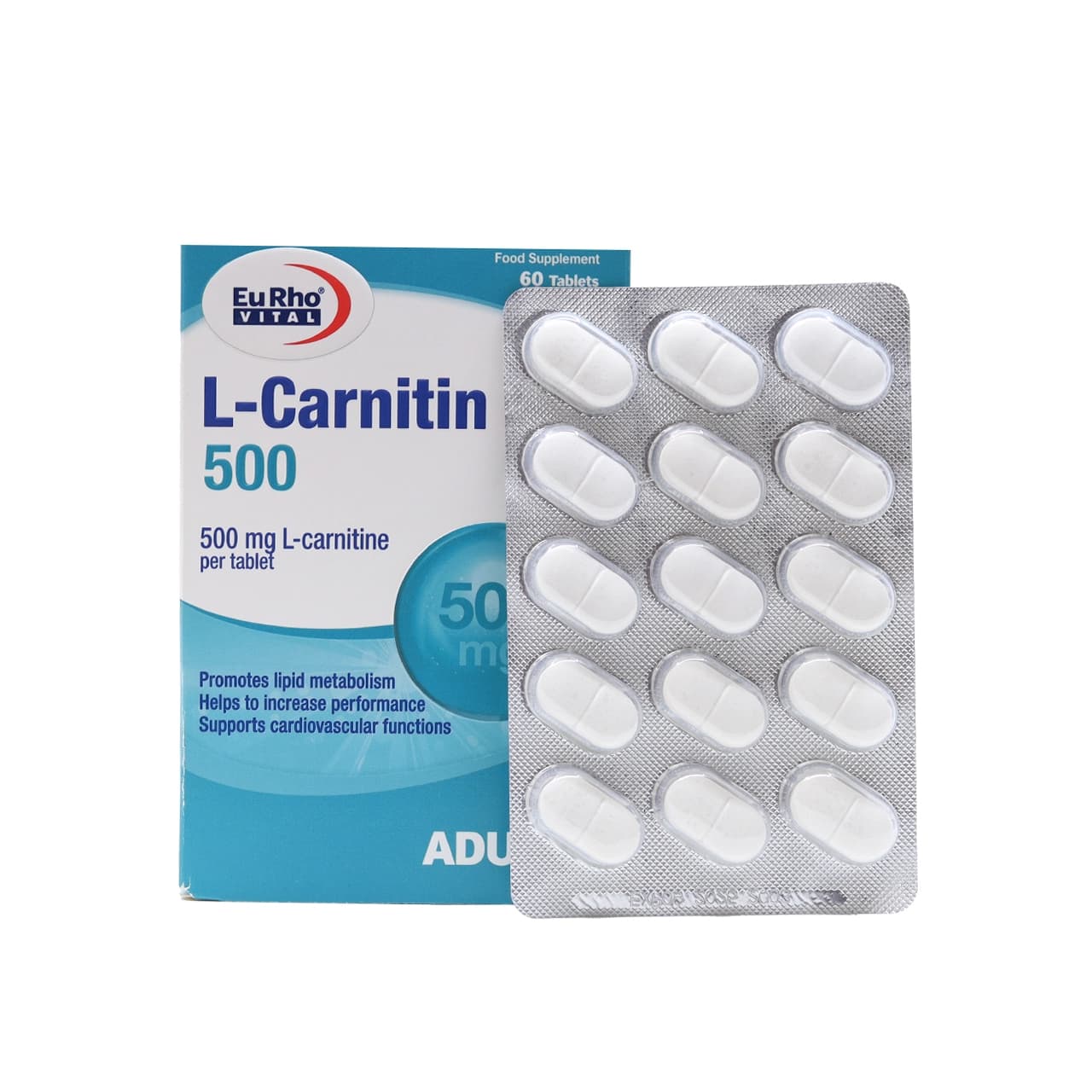 قرص ال کارنیتین 500 میلی گرم یوروویتال 60 عدد — تصویر ۴