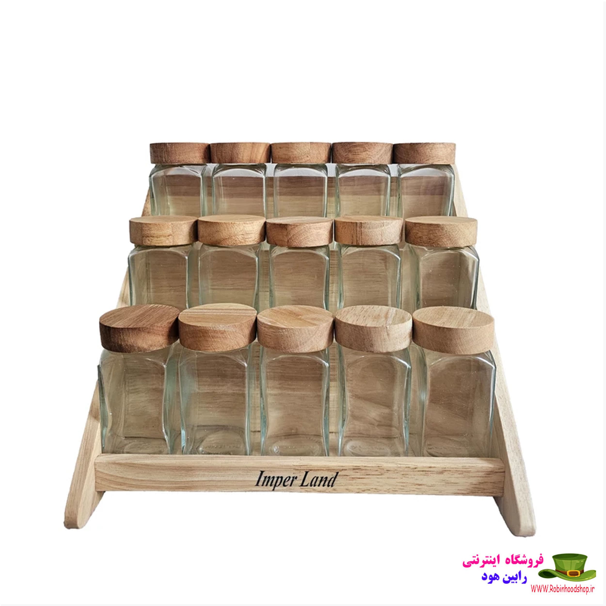جای ادویه 15 پارچه امپرلند مدل ریوان 15 به همراه استند — تصویر ۲