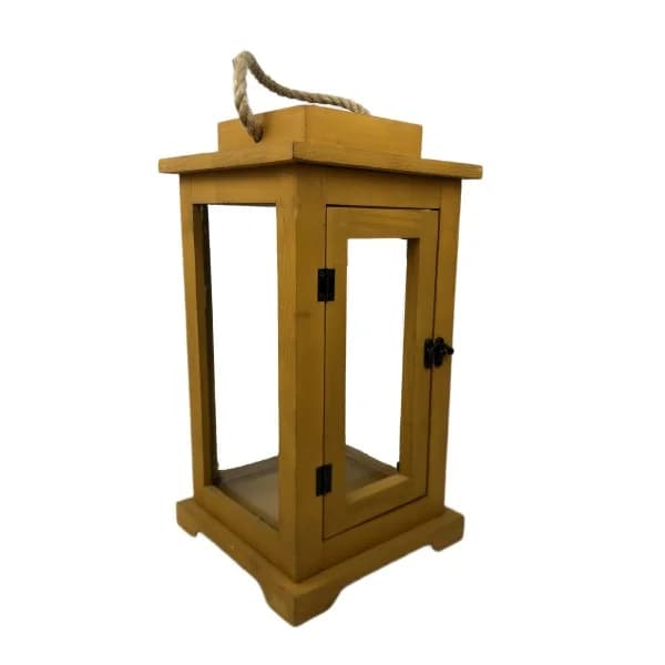 فانوس چوبی شیشه دار کد ۳ — تصویر ۳