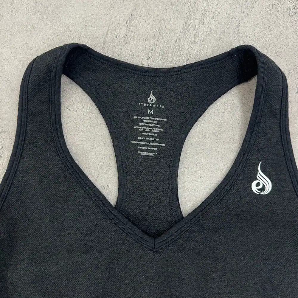 نیم تنه ورزشی زنانه اورجینال RYDERWEAR زغالی سایز M — تصویر ۵