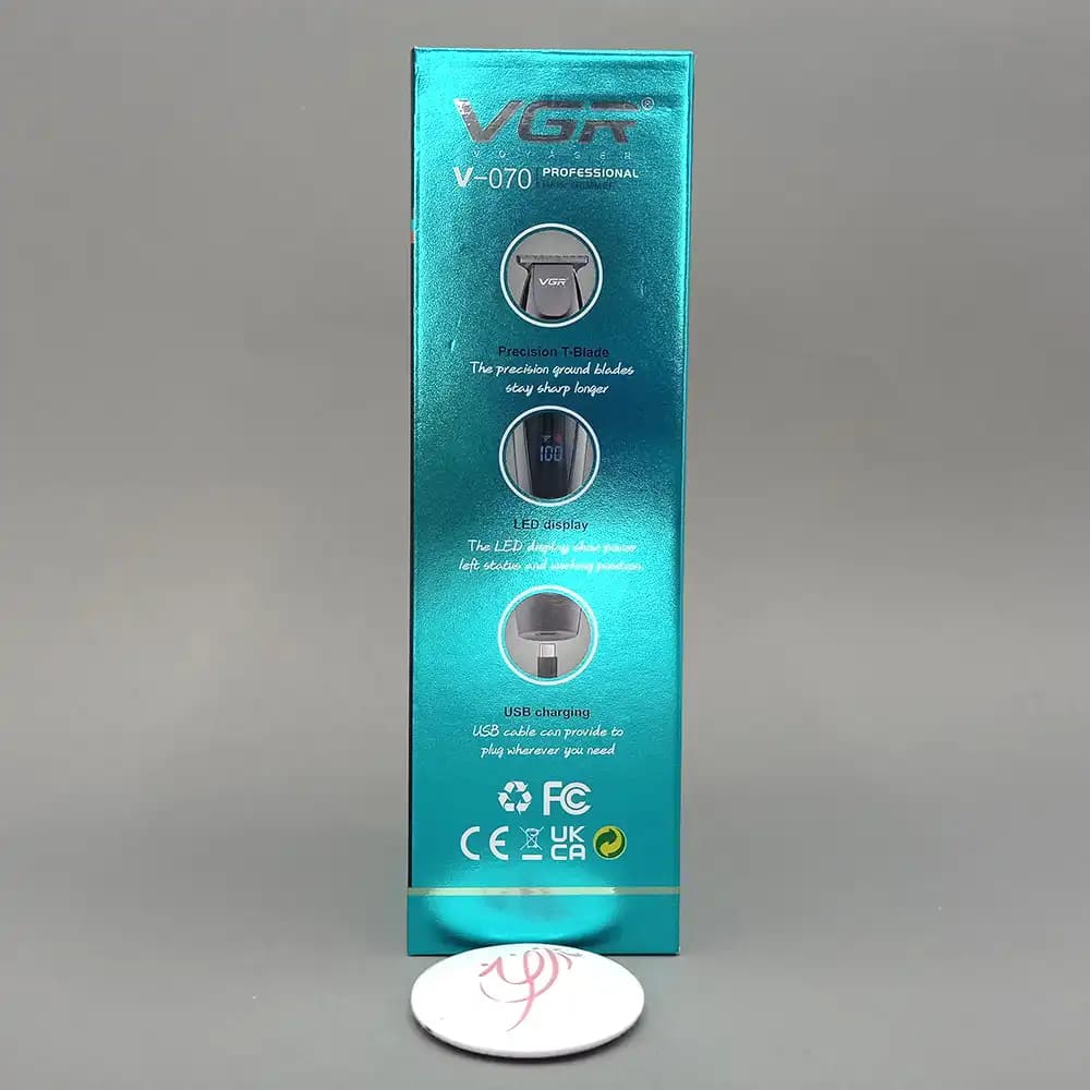 ماشین اصلاح خط زن وی جی آر وویجر VGR VOYAGER مدل V-070 مشکی — تصویر ۳
