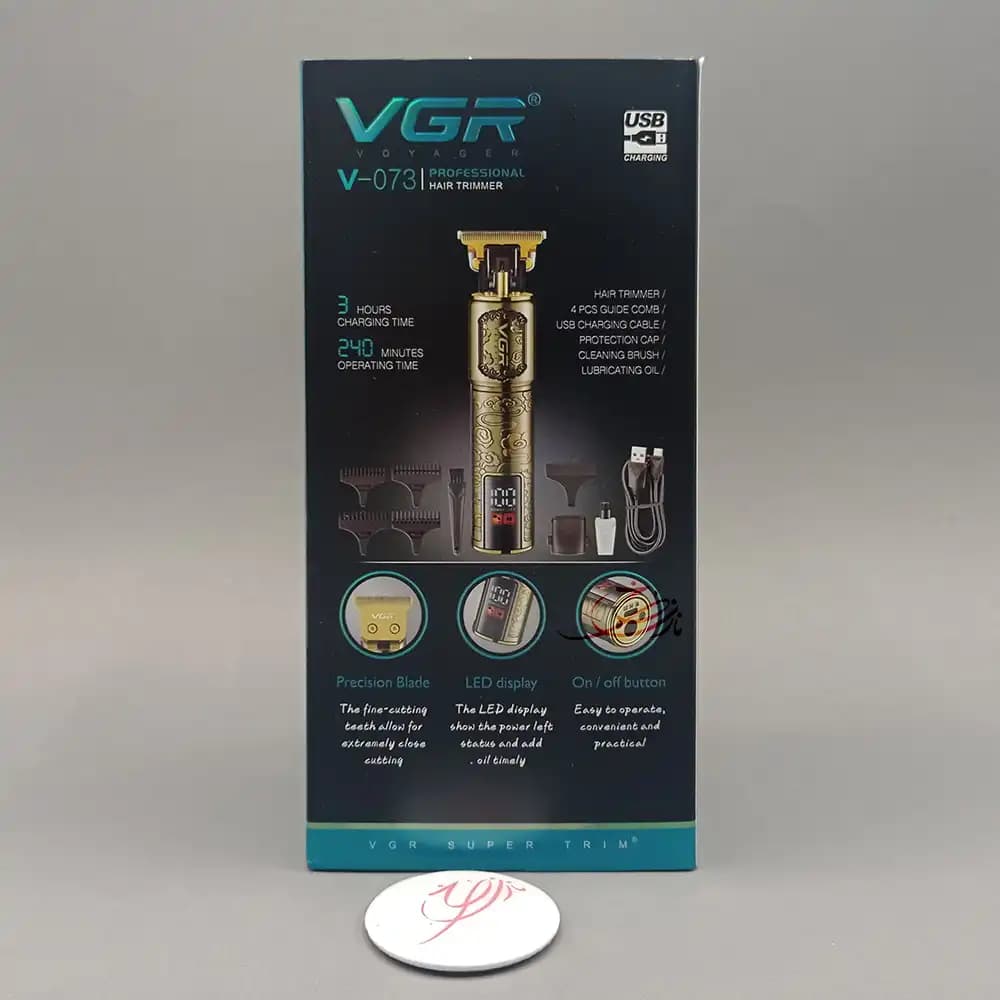 ماشین اصلاح خط زن وی جی آر وویجر VGR VOYAGER مدل V-073 طلایی — تصویر ۴