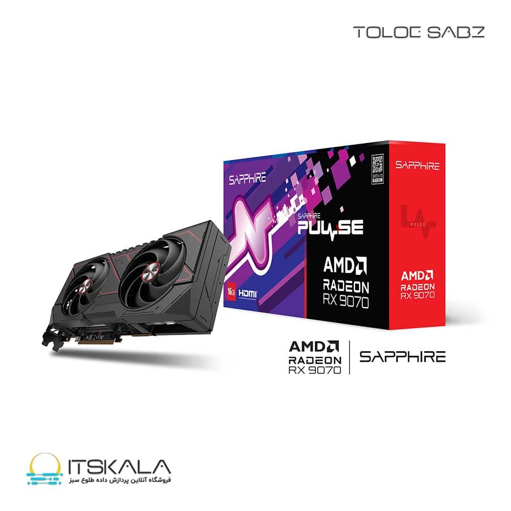 کارت گرافیک Sapphire مدل PULSE AMD Radeon RX 9070