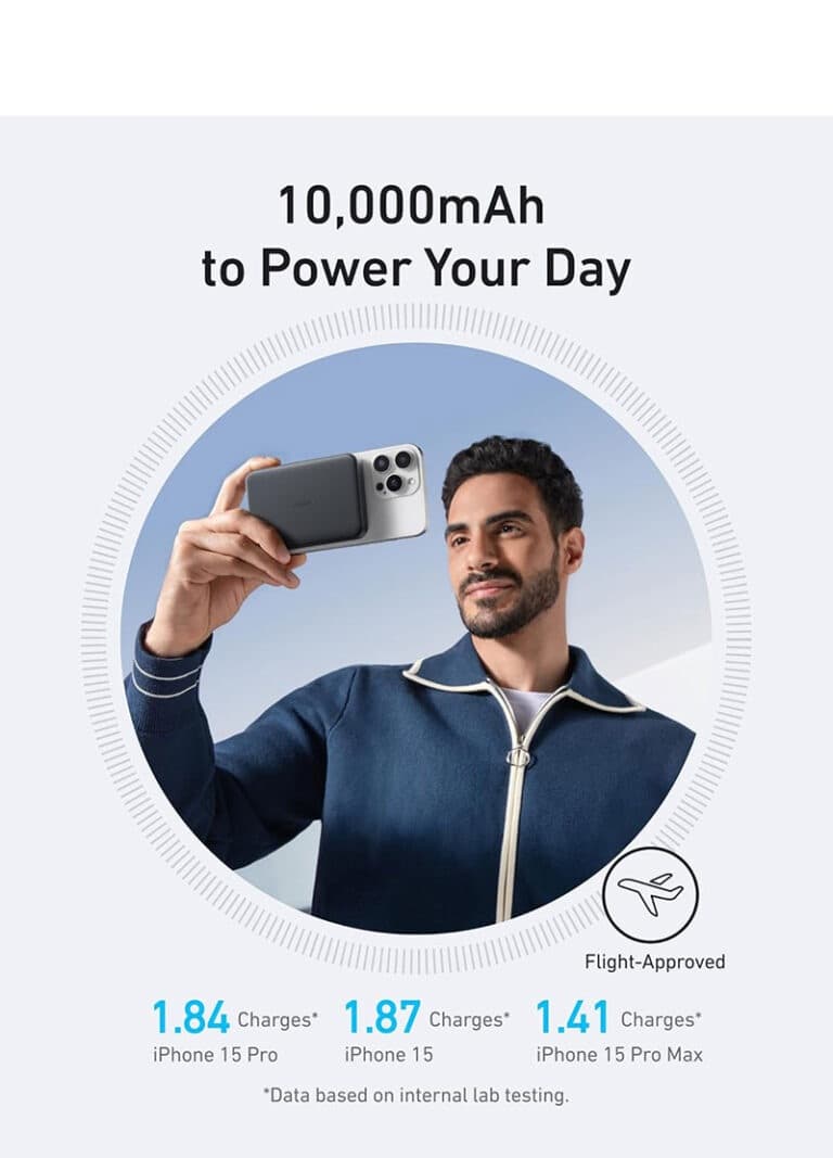 پاوربانک بیسیم انکر Anker Zolo Magnetic Power Bank 10K 30W مدل A1664 — تصویر ۱۲