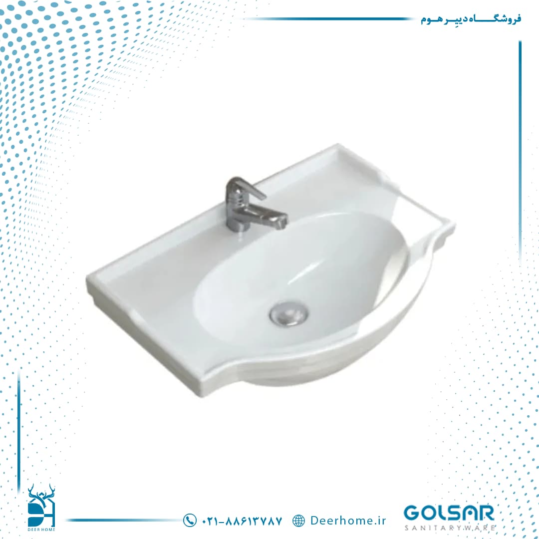 روشویی روکابینتی گلسار مدل تولیپ 47 — تصویر ۱۰