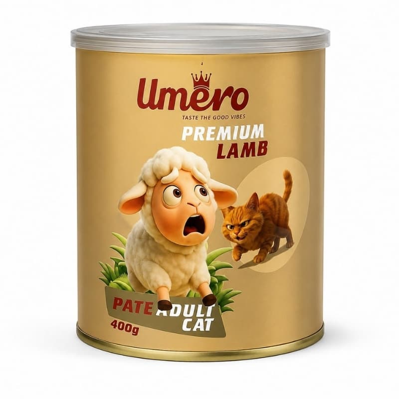 کنسرو گربه بالغ اومرو (Umero) پته با طعم بره – 800 گرمی