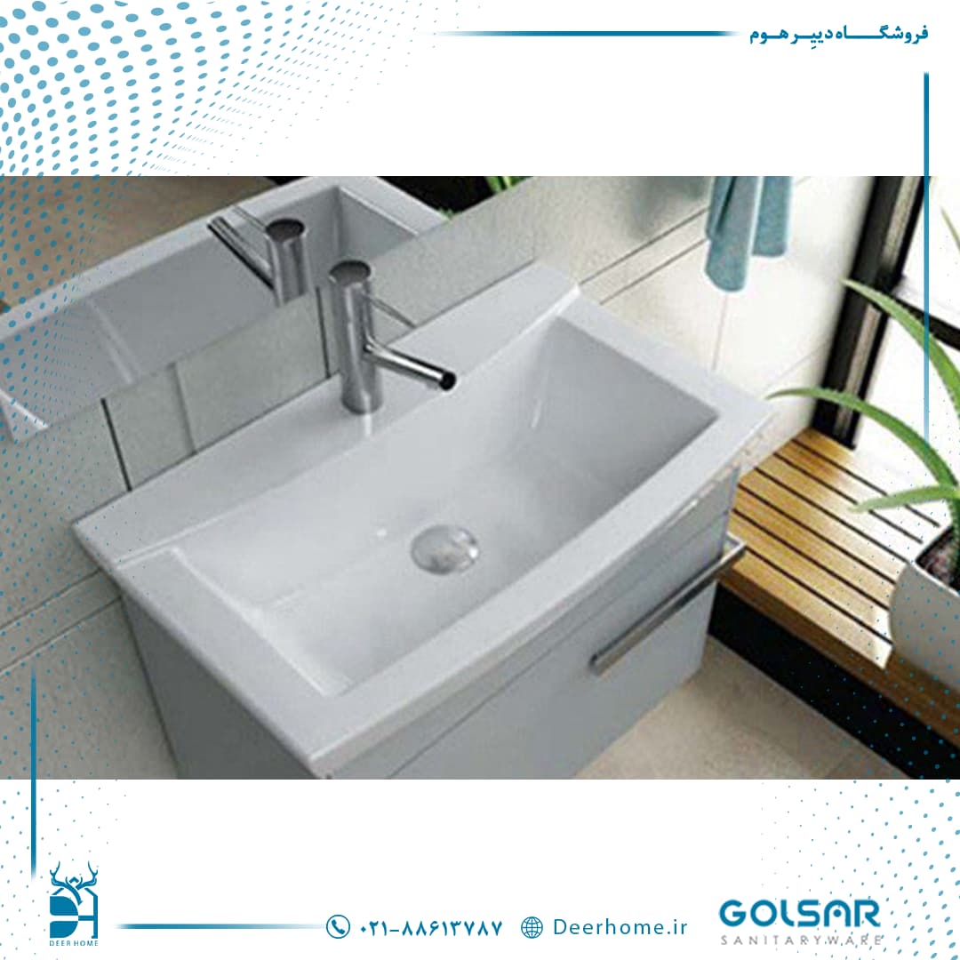 روشویی روکابینتی گلسار مدل آسپن 62 — تصویر ۵