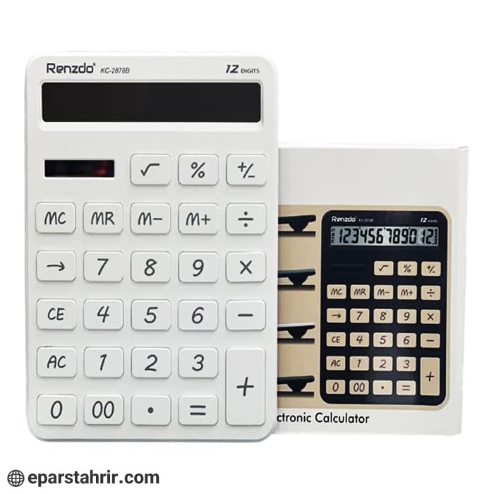 ماشین حساب سایز بزرگ برند رنزدو 12 رقم کد KC-2878B — تصویر ۵