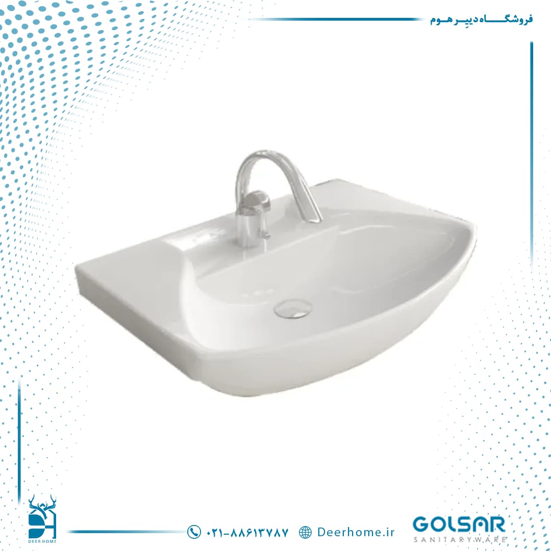 روشویی روکابینتی گلسار مدل پارمیس 50 — تصویر ۱۰