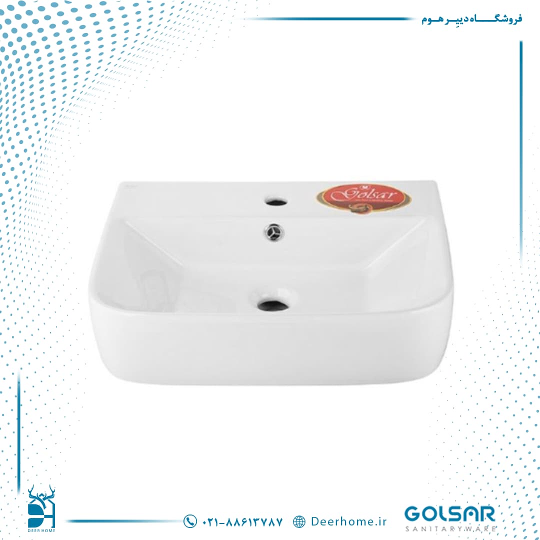 روشویی روکابینتی گلسار مدل یونیک 50 — تصویر ۷